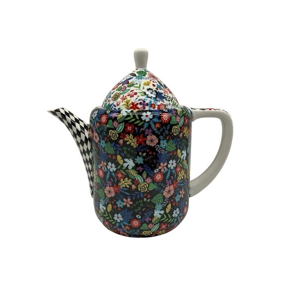 Gracie Stechcol Mad Hatter Design TEAPOT Bone China Made in England Collectible - Picture 1 of 16